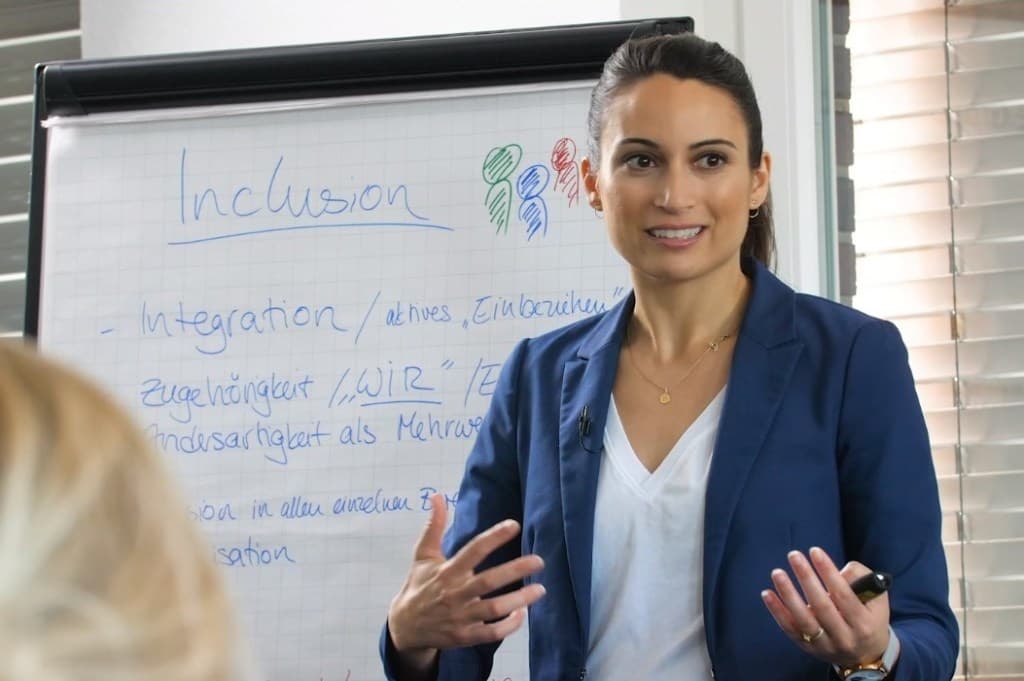 Brooke Gazdag discussing research